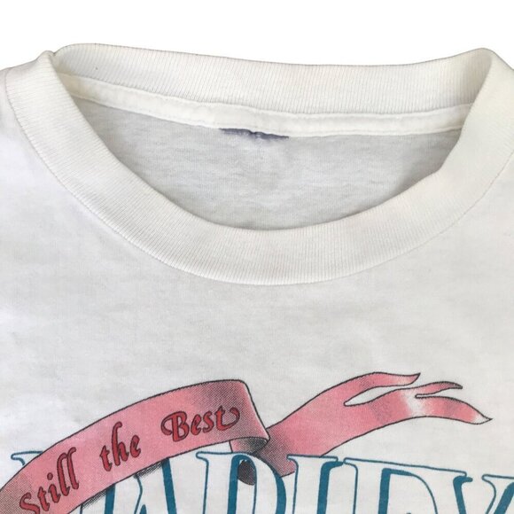 Vtg 1991 3D Emblem Harley Davidson T-Shirt XL Rose Still The Best Valentines 90s - Picture 5 of 10